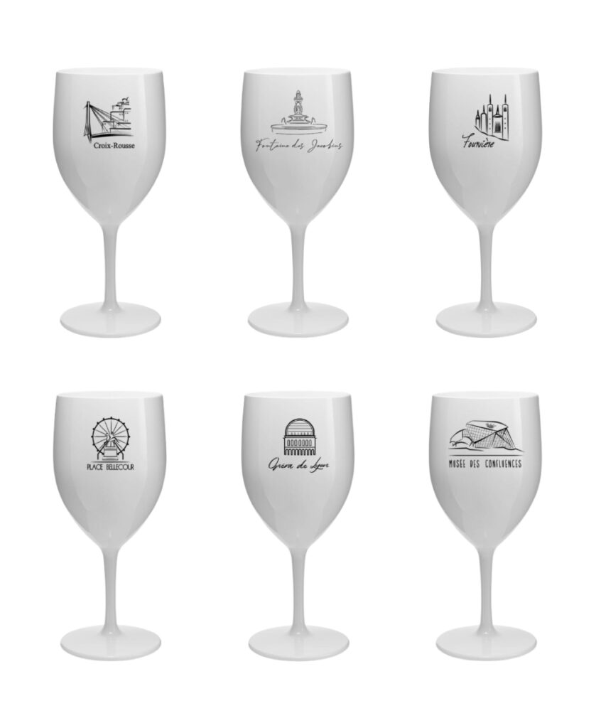 Lot de 6 verres Lyon