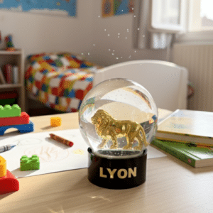 Boule à Neige "Lyon Prestige" – Lion Doré & Savoir-faire Français